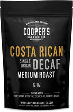 Decaf Costa Rican Coffee Medium Roast, Swiss Water Processed Decaffeinated - 12oz Bag
