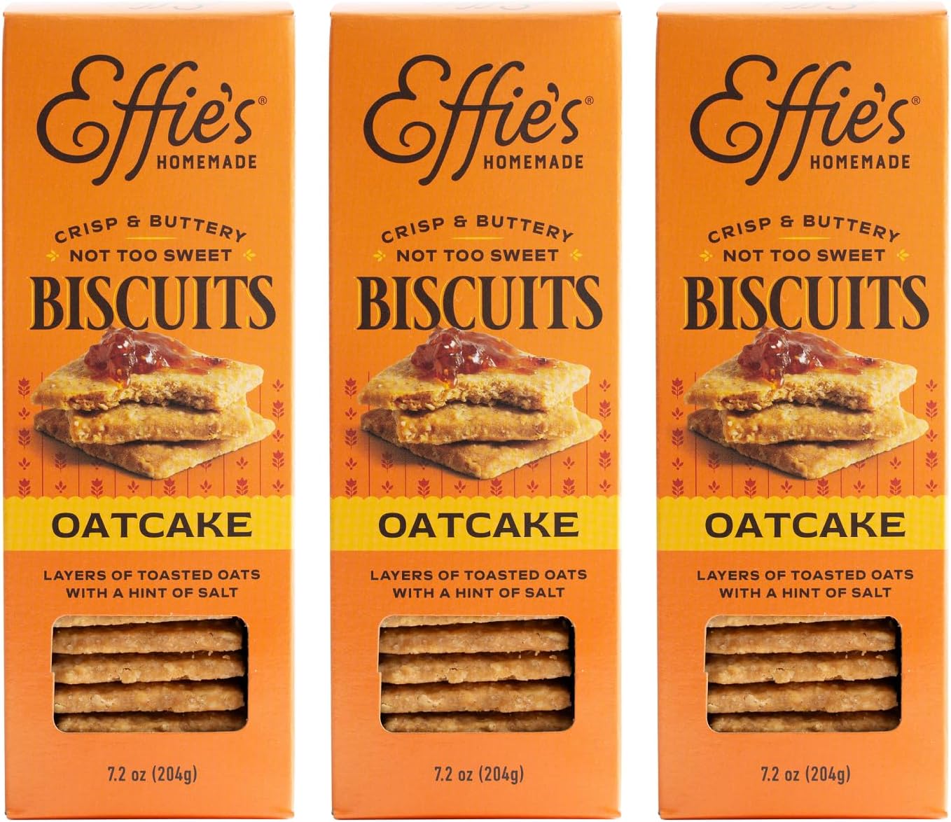 Effie's Homemade Biscuits - Oatcakes - 3 Pack
