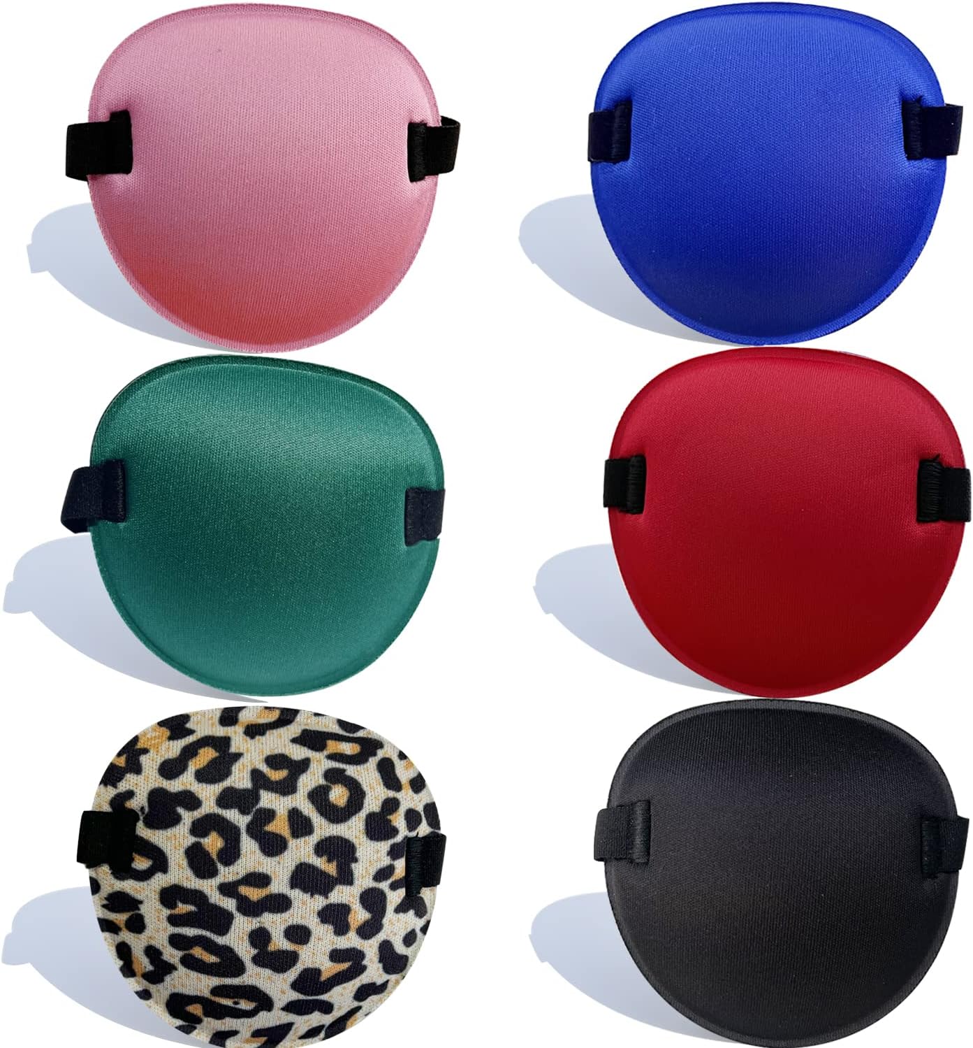 6PCS Eye Patch, Super Soft Eye Patches, Adjustable Medical Eye Patch for Adults and Kids, Amblyopia Lazy Eye Patches for Left or Right Eyes, 6 Colors