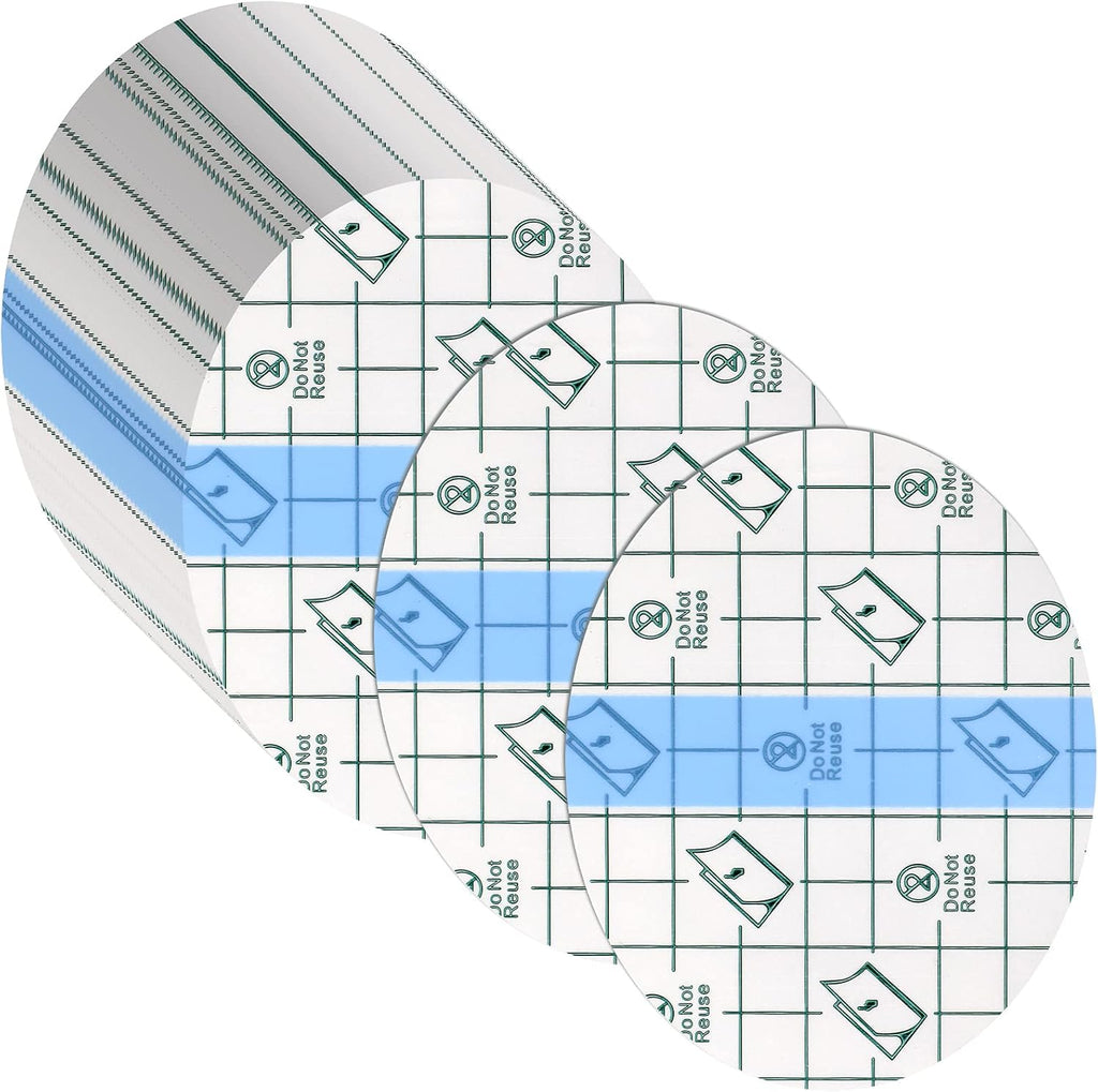 Nuanchu 60 Pieces Transparent Stretch Adhesive Bandage Waterproof, Film Clear Dressing Bandages Dressing Tape for Swimming Skin, Ellipse(3.2 x 4 Inch)