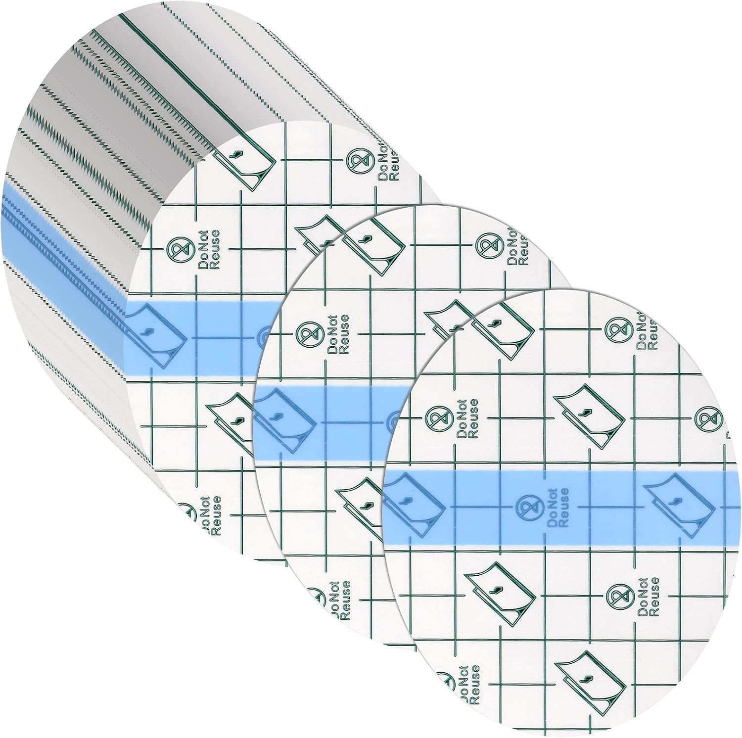 Nuanchu 60 Pieces Transparent Stretch Adhesive Bandage Waterproof, Film Clear Dressing Bandages Dressing Tape for Swimming Skin, Ellipse(3.2 x 4 Inch)