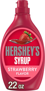 HERSHEY'S Strawberry Flavored Syrup Bottle, 22 oz