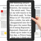 5X Large Page Magnifying Glass for Reading, Full-Page Viewing Area Magnifier Handheld Lightweight Magnifier for Reading Seniors and Low Vision Person Black