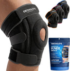 Knee Brace for Women and Men – Knee Compression Sleeve for Meniscus Tear, ACL, Arthritis Pain Relief, Patella Pad & Side Stabilizers – Please Check How To Size Video (Gray, X-Large)
