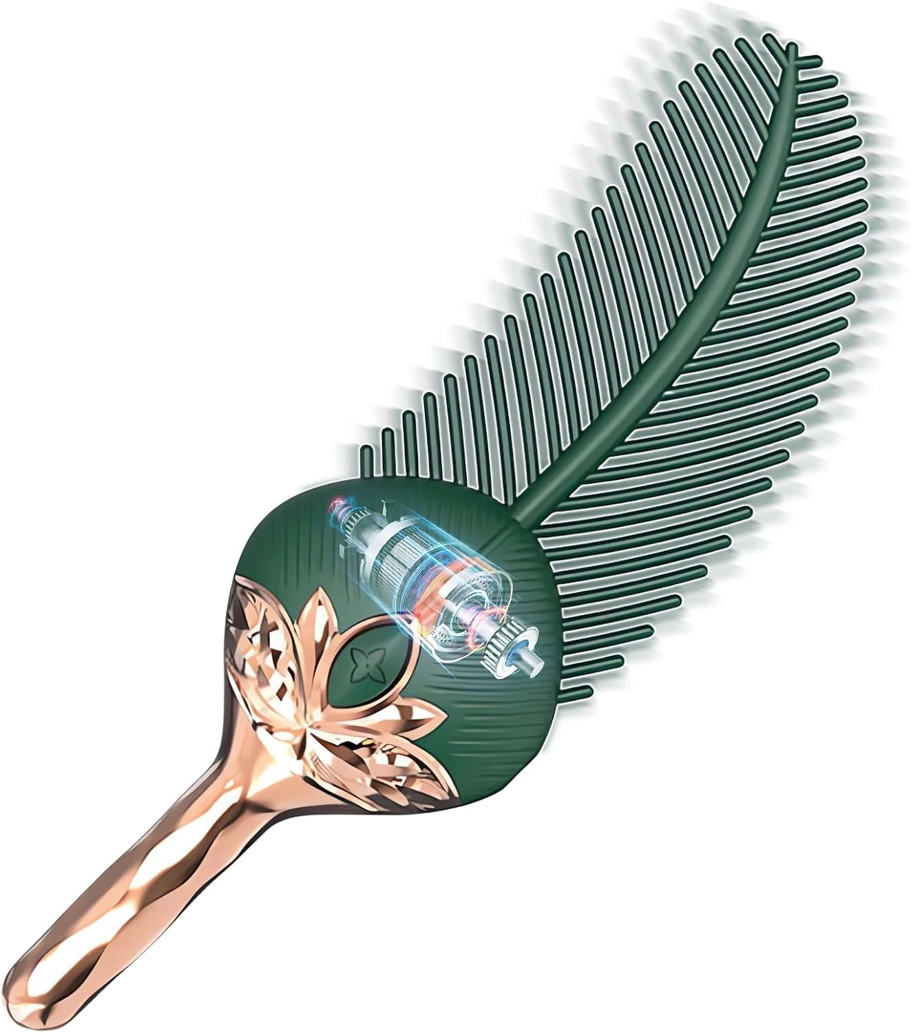 Romi Vibrating Peacock Feather Tickler Silicone Fetish Feather Teaser Teasing Sticks Vibrator with 10 Vibration Modes Foreplay Flirting SM Sex Toys
