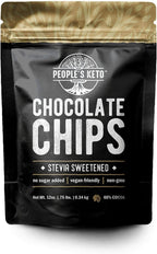 Sugar Free Large Chocolate Chips, Stevia Sweetened, 12 oz. Value Size, Non-GMO, Vegan, Keto, Low Carb, 60% Cocoa, All Natural, Baking Chips, Gluten Free, No Sugar Added (1 Pack)