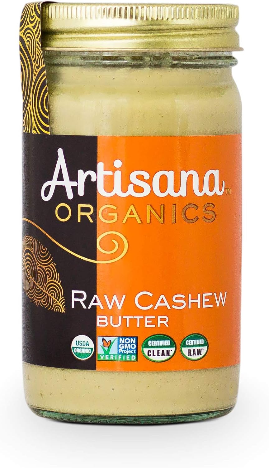 Artisana Organics Raw Cashew Butter 14 oz (6 Pack). Just One Ingredient, No Sugar Added, Vegan and Paleo Friendly, Non GMO.