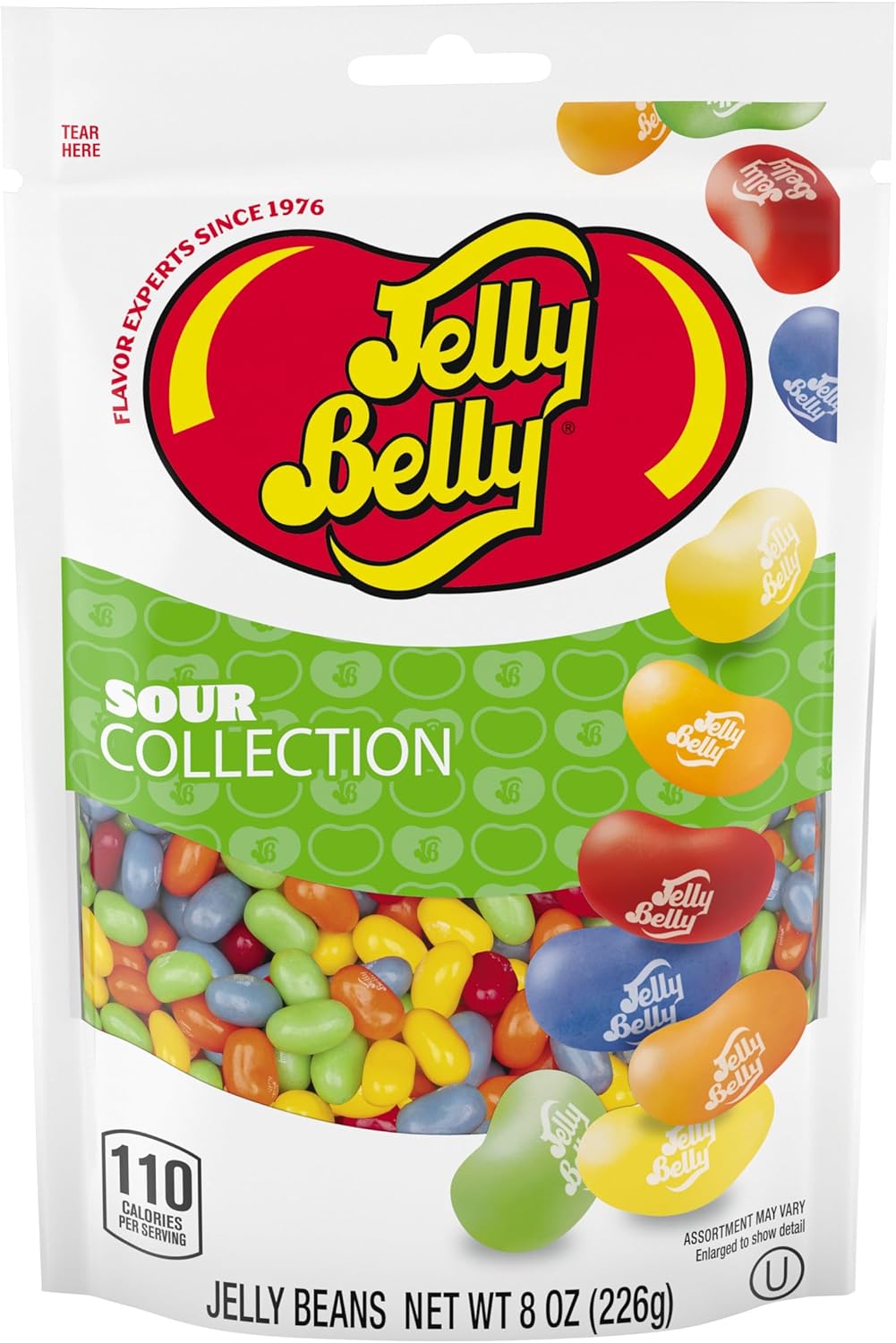 Jelly Belly Sour Jelly Bean Collection - 8 oz Pouch Bag - Genuine, Official, Straight from the Source