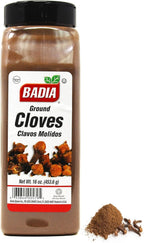 Badia Ground Cloves, 16 oz - Premium Spice for Baking, Cooking & Beverages, Warm Aromatic Flavor
