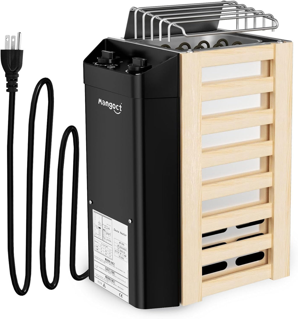 3KW 110V Sauna Heater with Plug in, Electric Sauna Heater, 3h Timer for Small Rooms (140 Cu.Ft.), Max. 230°F Fast Heating, No Wiring Needed