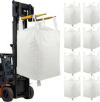 Aliceset 8 Pcs FIBC Sack Bag Bulk 1.5 Ton Bag 3300lbs SWL 35"L x 35"W x 43"H Heavy Duty Large Sand Sacks with Duffle Bottom Handle Polypropylene for Industrial Agriculture Transport Construction
