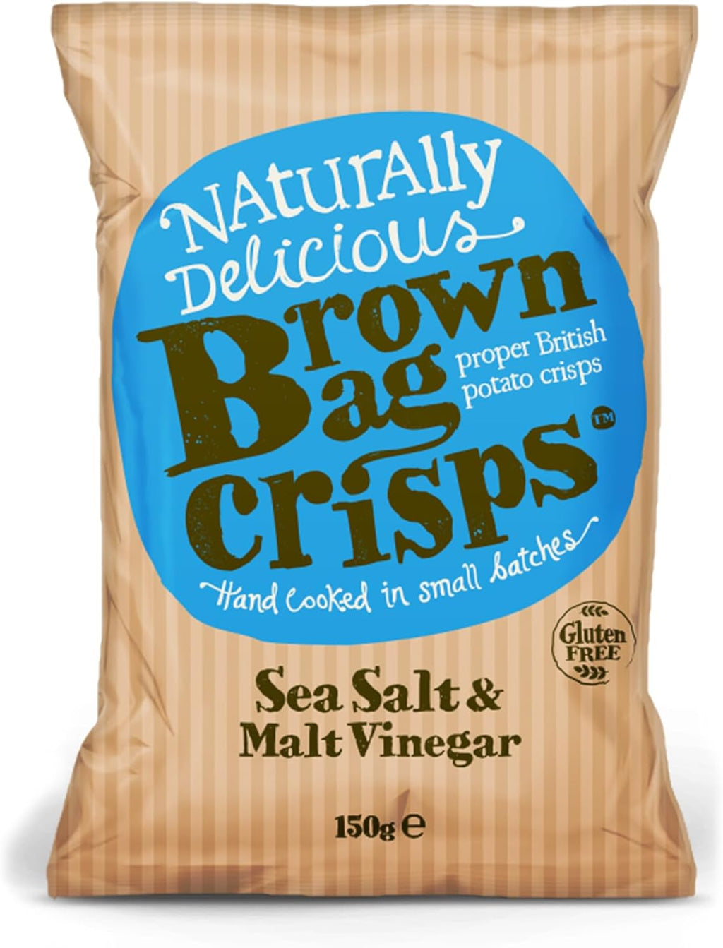 BROWN BAG CRISPS Sea Salt And Malt Vinegar Crisps, 150 GR
