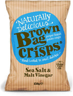 BROWN BAG CRISPS Sea Salt And Malt Vinegar Crisps, 150 GR