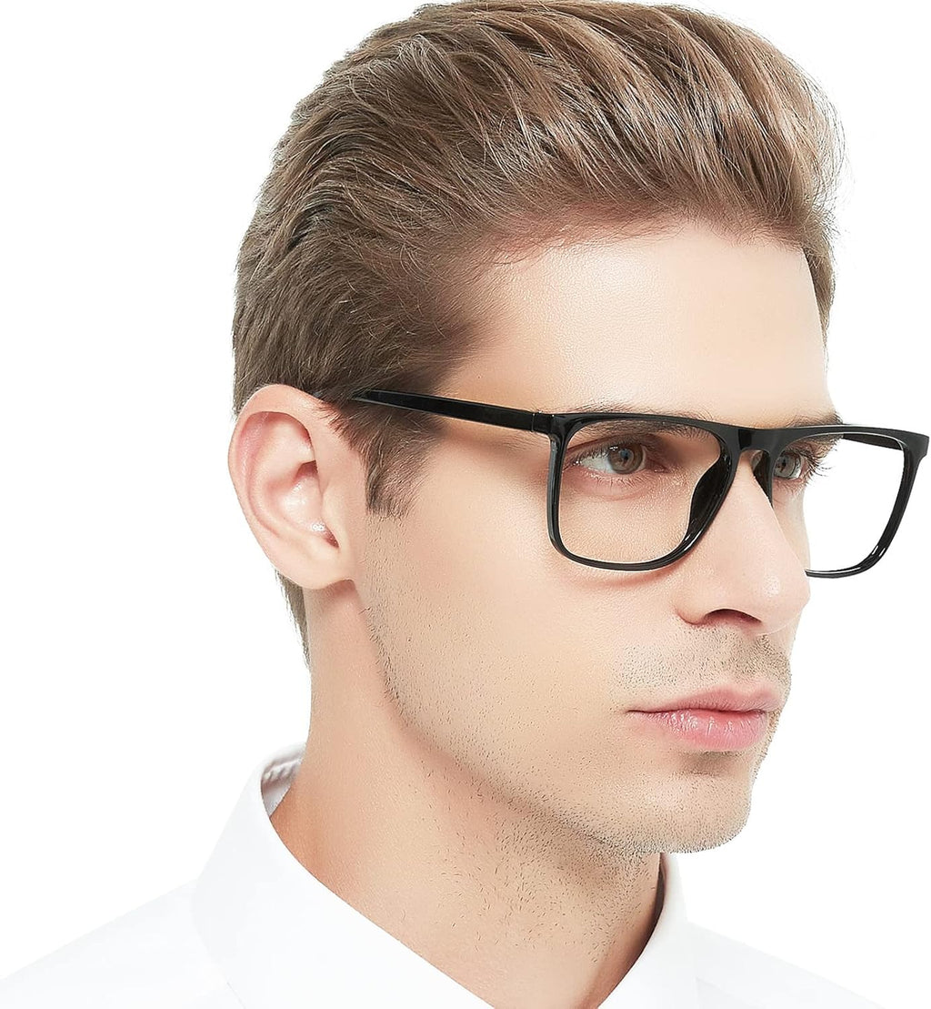 OCCI CHIARI Large Reading Glasses Men Oversized Square Readers Spring Hinge 1.0 1.25 1.5 1.75 2.0 2.5 3.0 3.5 4.0 5.0 6.0