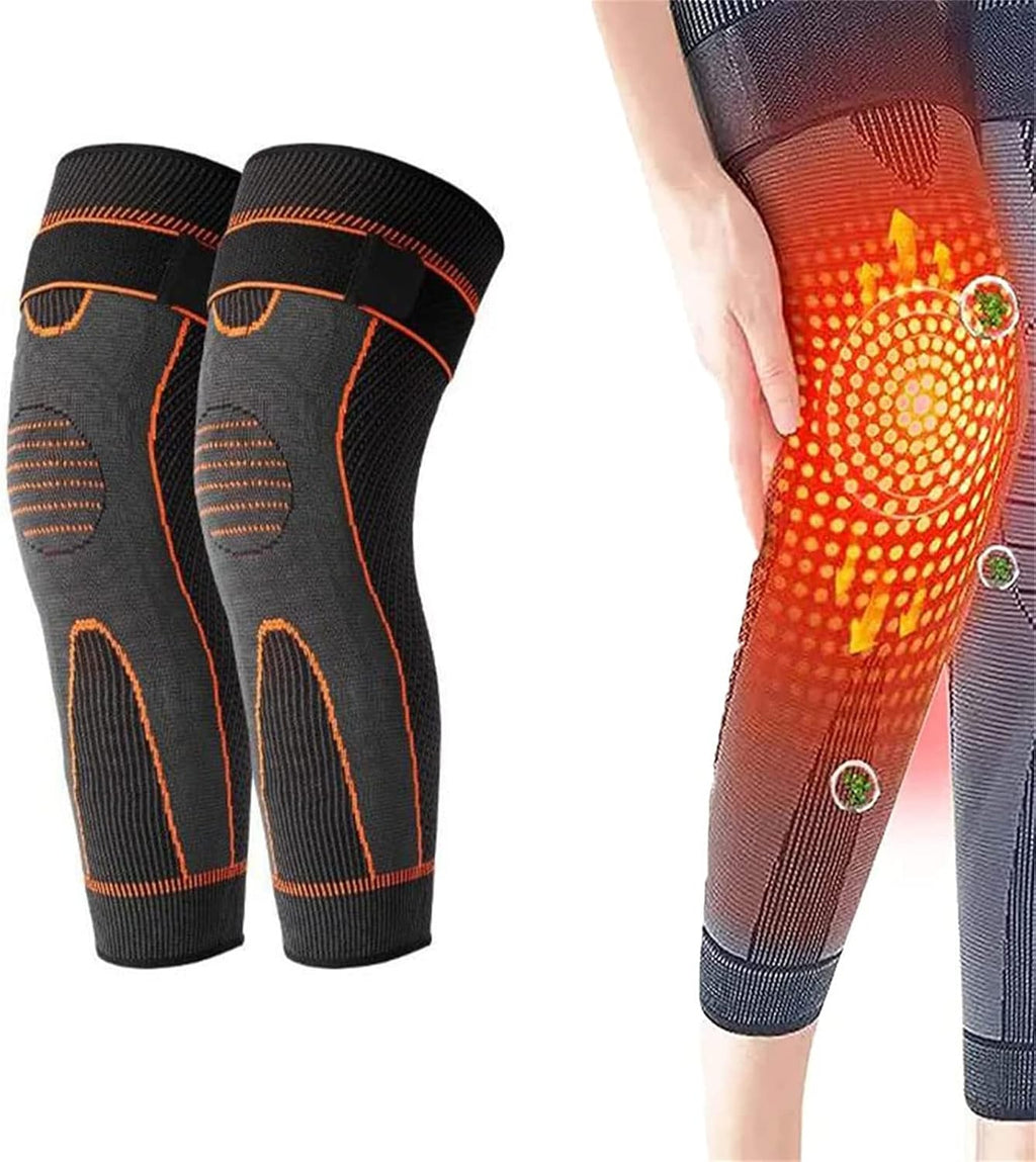 Tourmaline Acupressure Selfheating Knee Sleeve, Mugwort Acupressure Shaping Knee Pads, 3D High Elastic Knee Brace Support Compression Sleeve