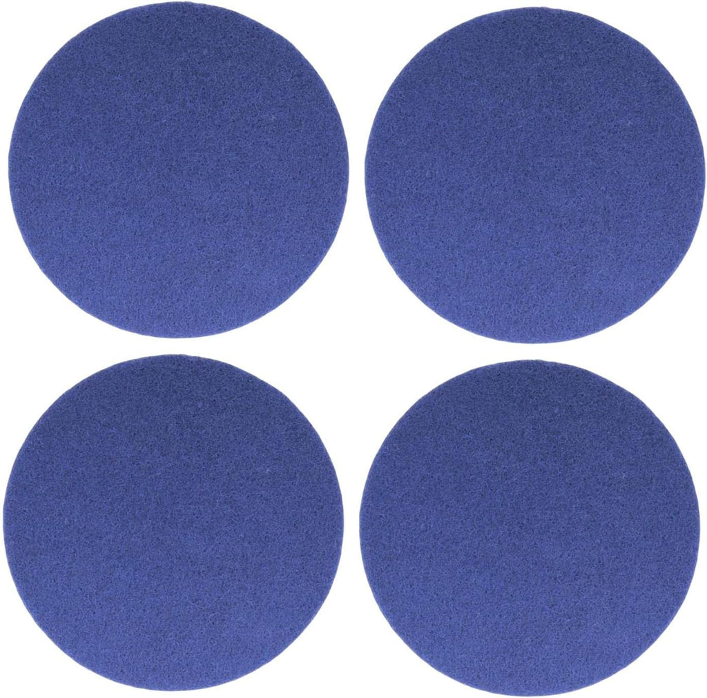 4Pcs Floor Scrubber Pads 6.5inch for Floor Cleaning Scrubber Mops, Blue