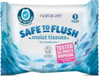 Natracare Safe to Flush Moist Tissues, Made of 100% paper and an Organic and Natural formula with Aloe Vera and Witch Hazel, Sewer Safe, Flushable Wipes (480 Count)