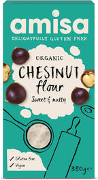 Amisa Gluten Free Organic Chestnut Flour 350 g (Pack of 3)