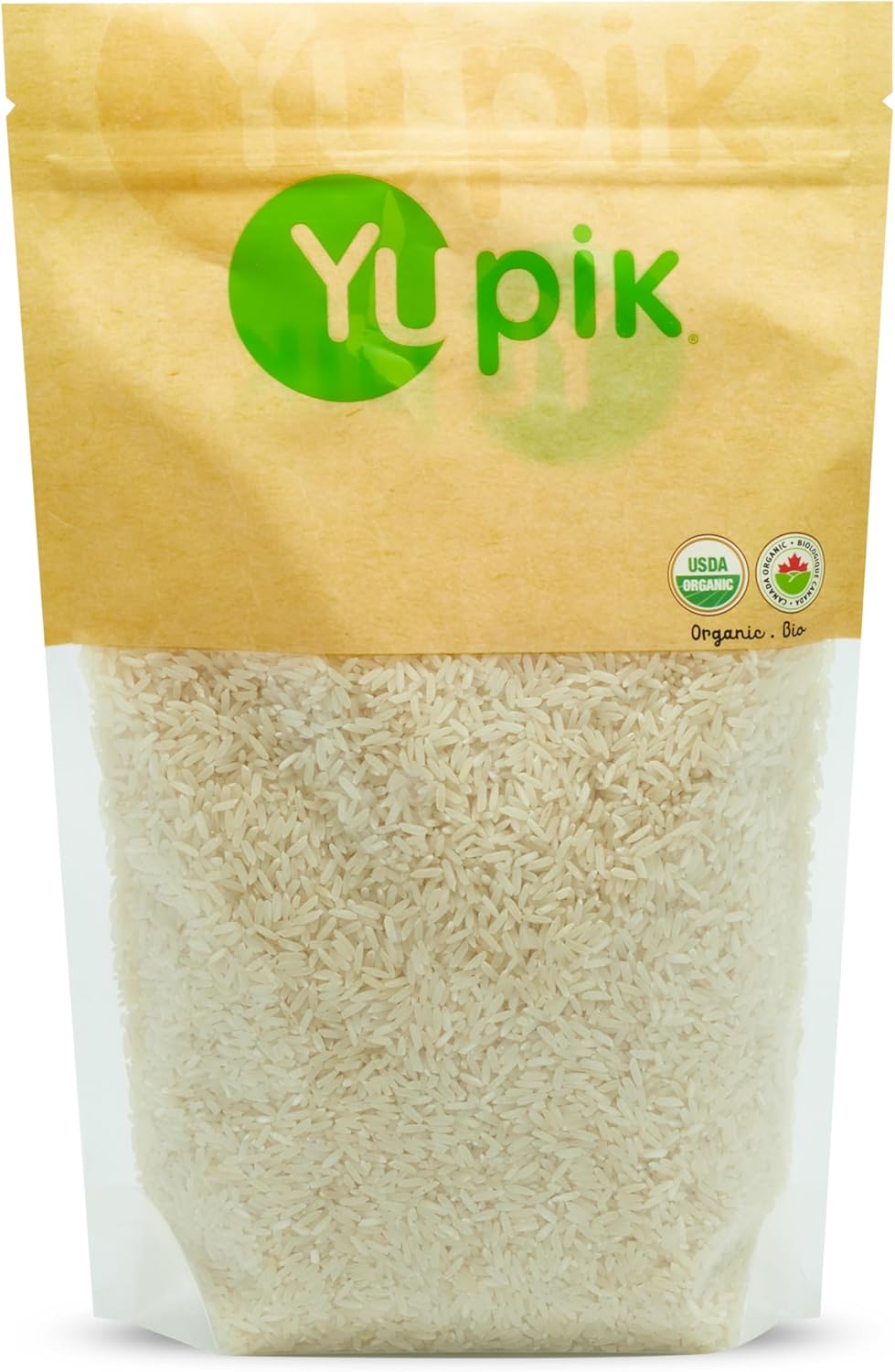 Yupik Organic White Rice, Long Grains, 2.2 lb (35.2 oz), Non-GMO, Vegan, Gluten-Free, Kosher, Salt-Free, Easy Preparation, Ideal for Recipes, Side Dishes, Salads & More