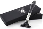 3 Edge Shaving Razor With Black Coated Handle Beard and Mustache Safety Razor For Men and Women