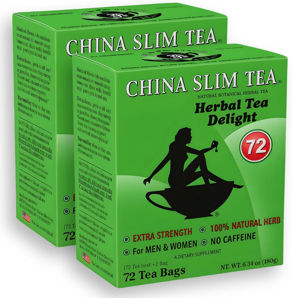 China Slim Dieter's Tea Delight, Large 6.34oz/180g, 72-Count Pack of 2