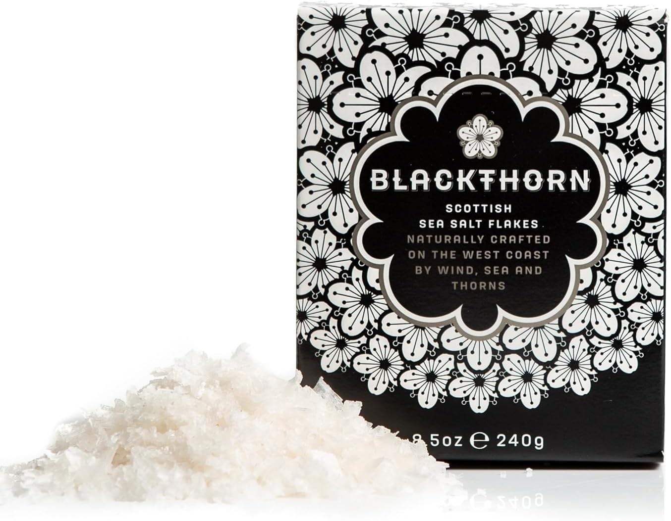 Blackthorn Scottish Gourmet Sea Salt Flakes - Natural and Unrefined, 8.5oz Box (Pack of 1)