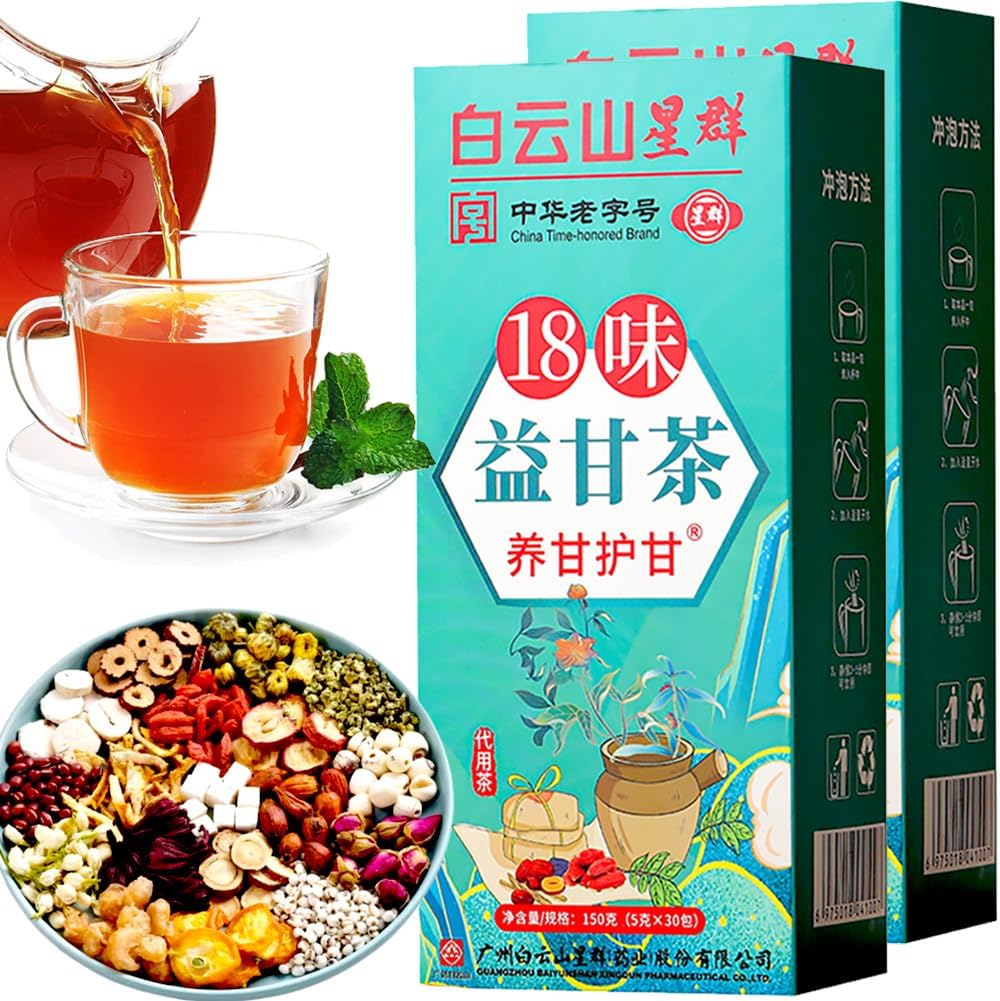 18 Flavors Liver Care Tea, Herbal Tea for Liver - Nourish and Support Your Liver Health (60PCS)