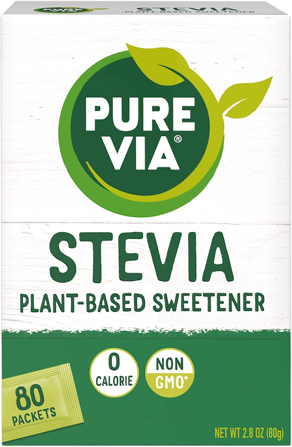 Pure Via All Natural Sweetener, 80-Count