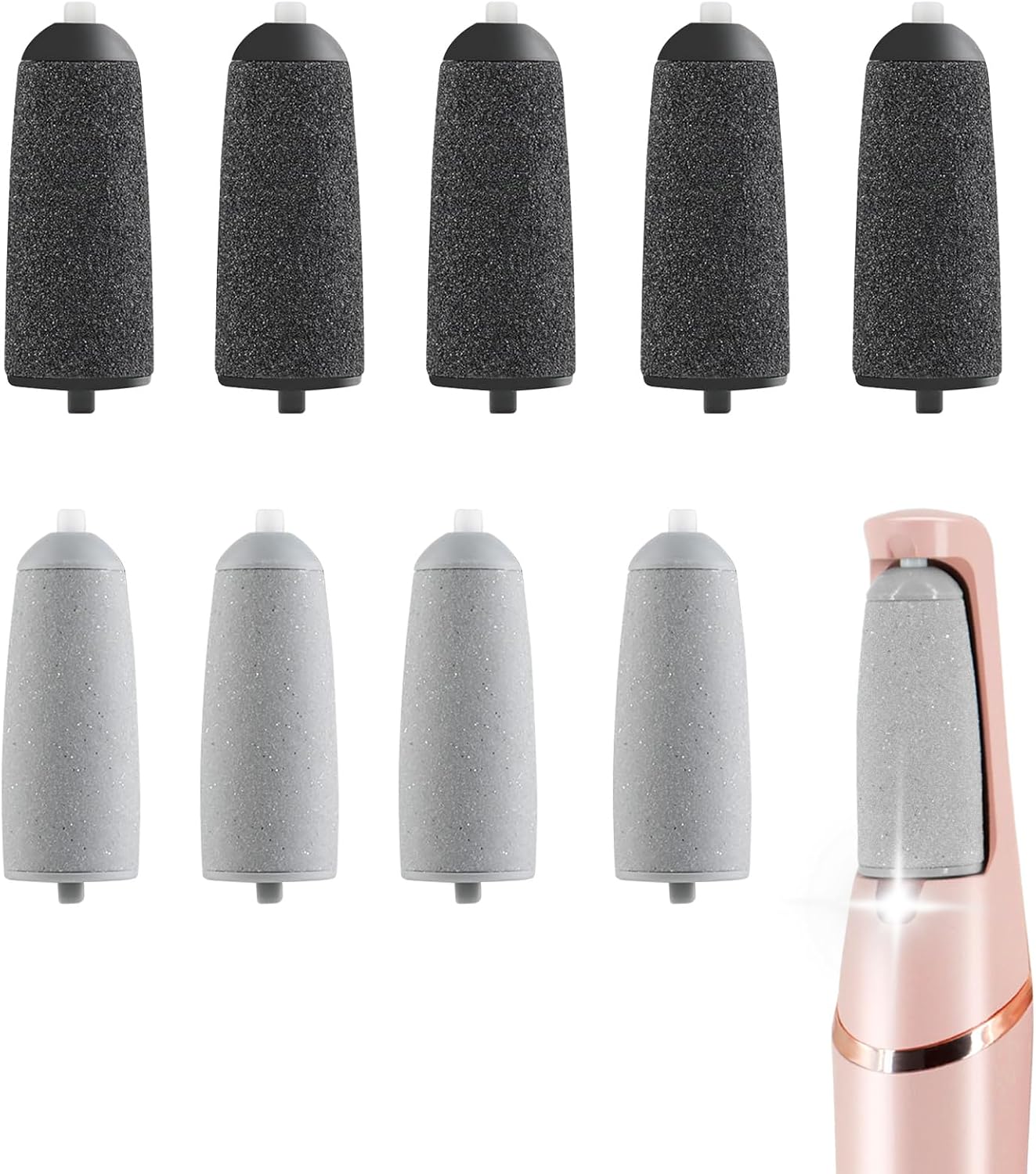 9 Pack Pedicures Replacement Heads for Haootadiy Pedi, Eelectric Tool Foot File, Pedi Replacement Roller Head fit Finishing Touch Pedi (Pedicure Tool Not Included)