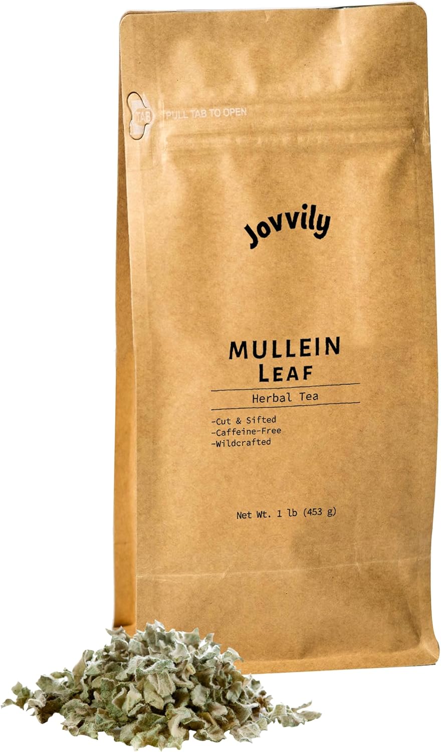Jovvily Mullein Leaf - 1 lb - Cut & Sifted - Herbal Tea - Caffeine Free.