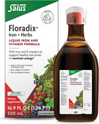 Floradix Iron & Herbs - Liquid Herbal Supplement for Energy Support - Iron Supplement with Vitamin C & Vitamin B Complex - Ferrous Gluconate Iron - for Men & Women - 16.9 fl oz