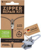 Zlideon Zipper Repair Kit for Narrow Zippers - 1pcs, Silver (L/5) | Instant Zipper Pull Replacement Slider for Dresses, Bedding, Hoodies, Light Jackets, Sportswear | Easy to Install | Made in Germany