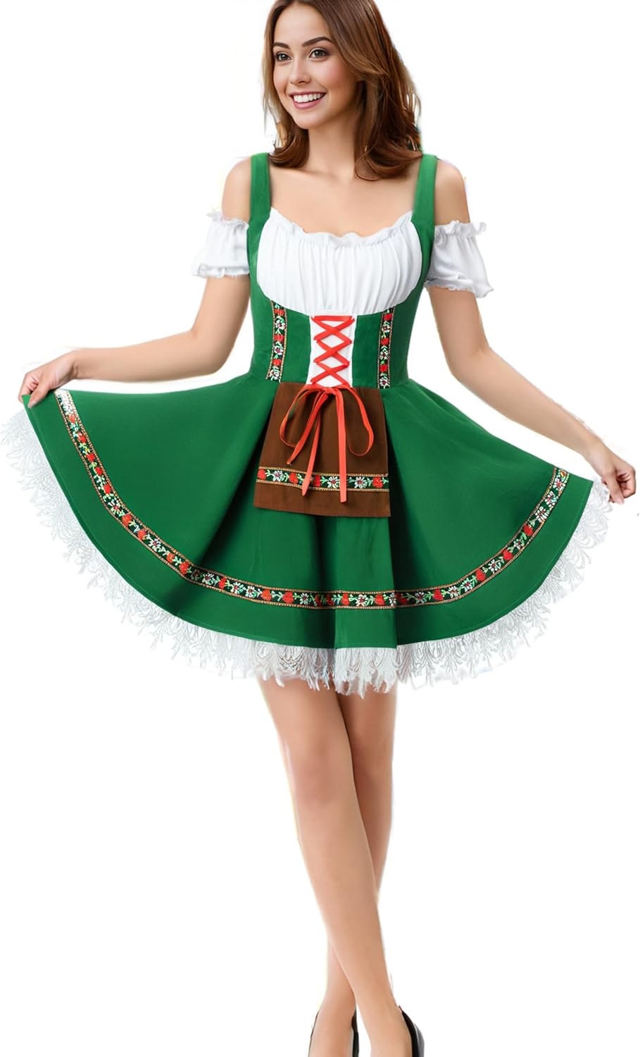 TOONRAIN Oktoberfest Costumes Women Authentic German Dirndl Dress Bavarian Style Beer Outfit