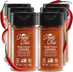 Pretty Thai Chili Powder - 1.7oz, Pack of 6 I Chili Seasoning Mix with Dried Thai Chili Flakes, Asian Cooking Spices for Authentic Thai Food, Add Heat without Overpowering the Palate, Spice Level 4.5 out of 5*