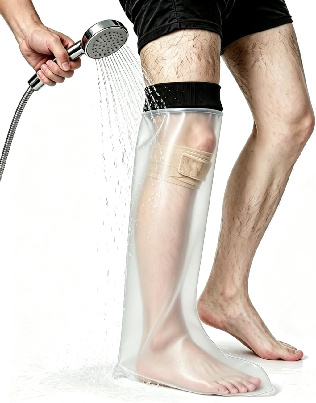 Adult Short Waterproof Leg Cast and Bandage Cover Designed to Protect Wound Cast and Injuries During Shower-Adult Short Leg.Upper Leg Circ OD/ID(7.2/1.97inch),Size:25.98 * 17.32inch