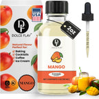 Dolce Flav Mango Extract - 2 Ounce Water-Soluble Multipurpose Flavoring Ideal for Baked Goods, Beverages, Coffee, Desserts & Ice Cream - Mango Essence Perfect for Weight Management