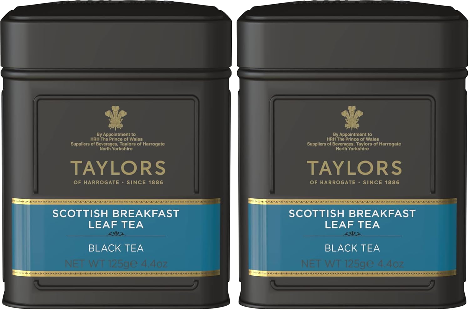 Taylors of Harrogate Scottish Breakfast Loose Leaf, 4.41 Ounce Tin (Pack of 2)