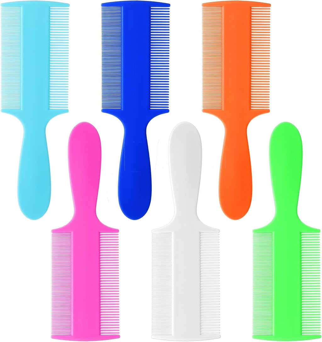 6 Pcs Head Lice Comb Plastic Fine Tooth Flea Lice Combs for Fine Hair Double Sided Nit Combs for Dandruff Removal for Adults Treatment Cats Dogs Puppy