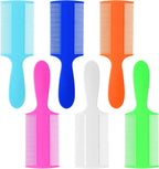 6 Pcs Head Lice Comb Plastic Fine Tooth Flea Lice Combs for Fine Hair Double Sided Nit Combs for Dandruff Removal for Adults Treatment Cats Dogs Puppy