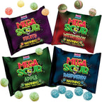 Barnetts Mega Sour Candy 4 Pack – Handmade British Sweets – Raspberry, Apple, Watermelon & Fruits – Gift or Party Treat (104g x 4)