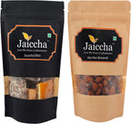 Jaiccha Ghasitaram Pack of 2 Assorted Bites and Peri Peri Almonds Pouches 400 GMS