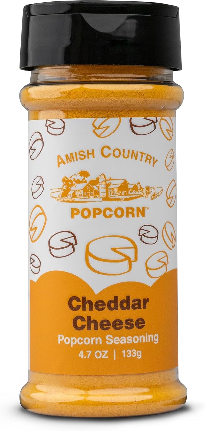 Amish Country Popcorn | Cheddar Cheese Popcorn Seasoning - 4.7 Ounces | Old Fashioned, Non-GMO