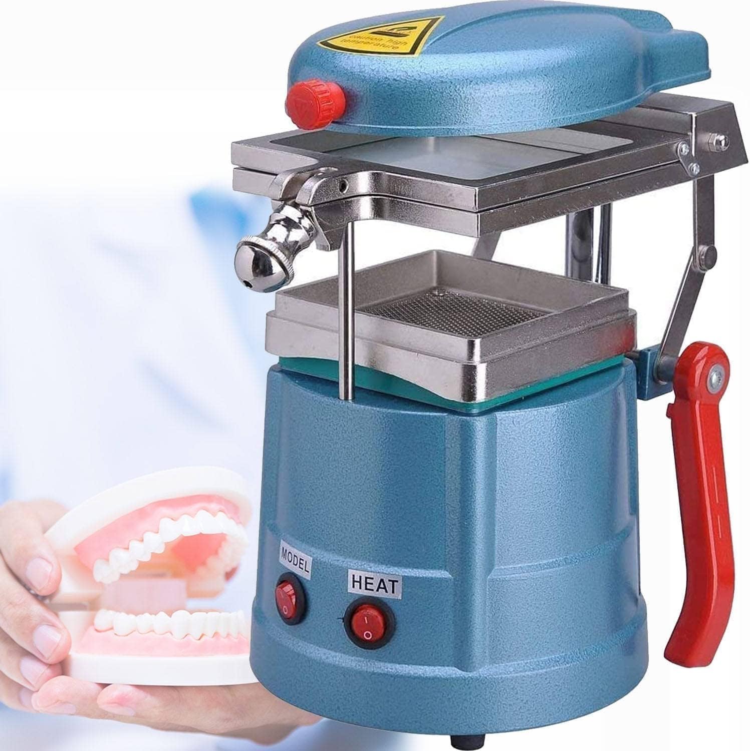 1000W Dental Lab Equipment Vacuum Forming Machine，Dental Laminator Oral Material Making Tool，Symmetrical Heating System，for Laboratory
