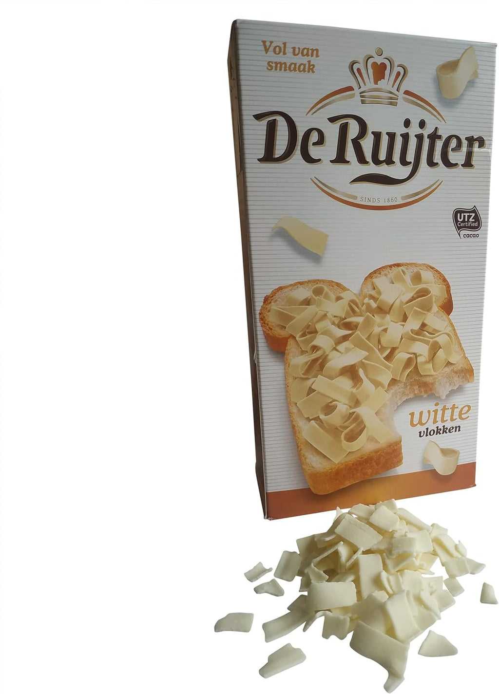 Chocolate Flakes White De Ruijter | De Ruijter Chocolate Flakes White | White Chocolate Flakes | 10.58 Ounce Total