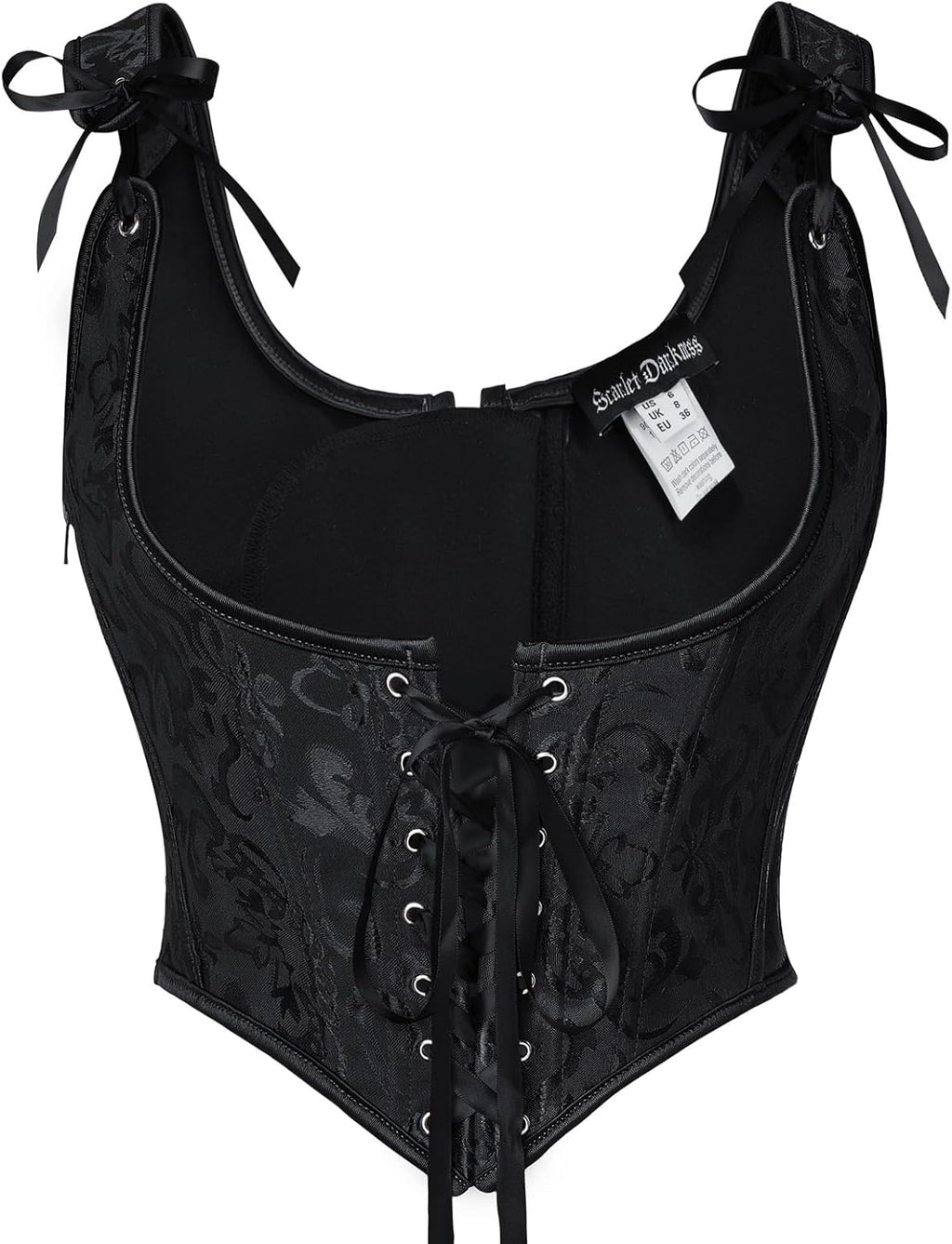 Scarlet Darkness Corset Tops for Women Renaissance Underbust Corset Boned Lace Up Corsets