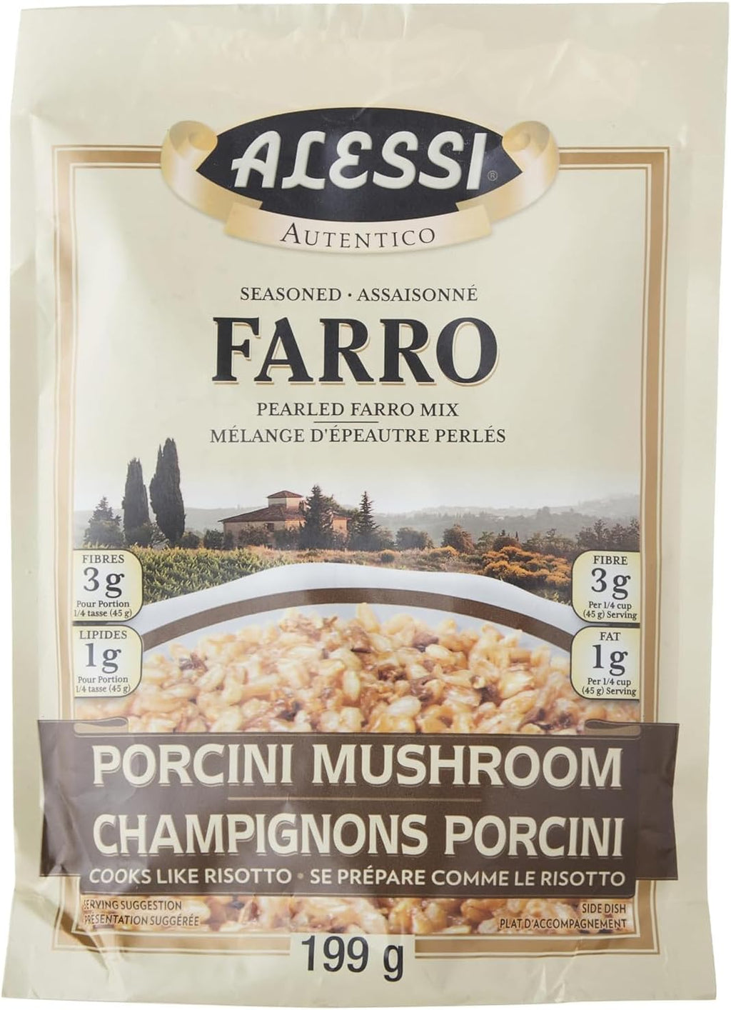 Alessi Porcini Mushroom Farro, 7 Ounce (6 Pack)