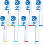 Replacement Brush Heads Compatible with Oral B- Double Clean Design, Double Clean Brush Heads, Compatible with Braun Oral-B Dual Clean Electric Toothbrush (8-Pack)