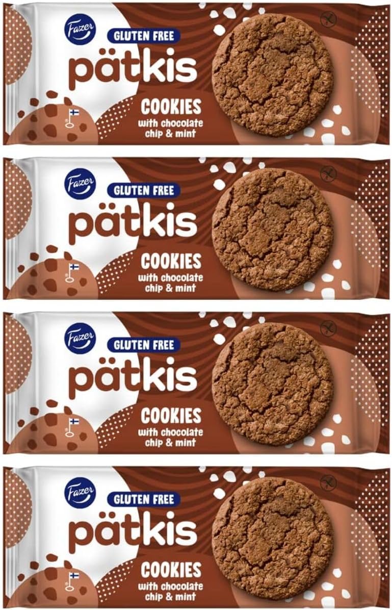 Fazer Patkis Glutenfree Cookies 4 Packs of 140g 19.6oz