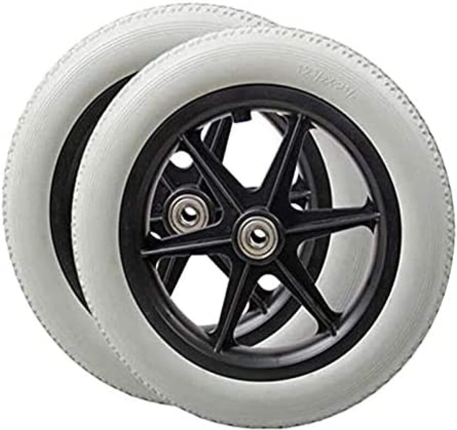 2Pcs 12 Inch Manual Wheelchair Rear Wheel Non Inflatable Wheel Wheelchair Accessories Rear Wheel Wheelchair Accessories 2pcs Friendly321