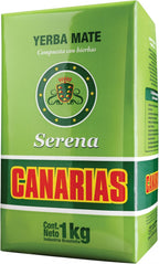 Canarias Serena Yerba Mate 2.2 lb (1 kg) - Herbal Yerba Mate Tea with Melissa, Passionflower & Mint - Ground Leaf Mate - Smooth & Balanced Flavor